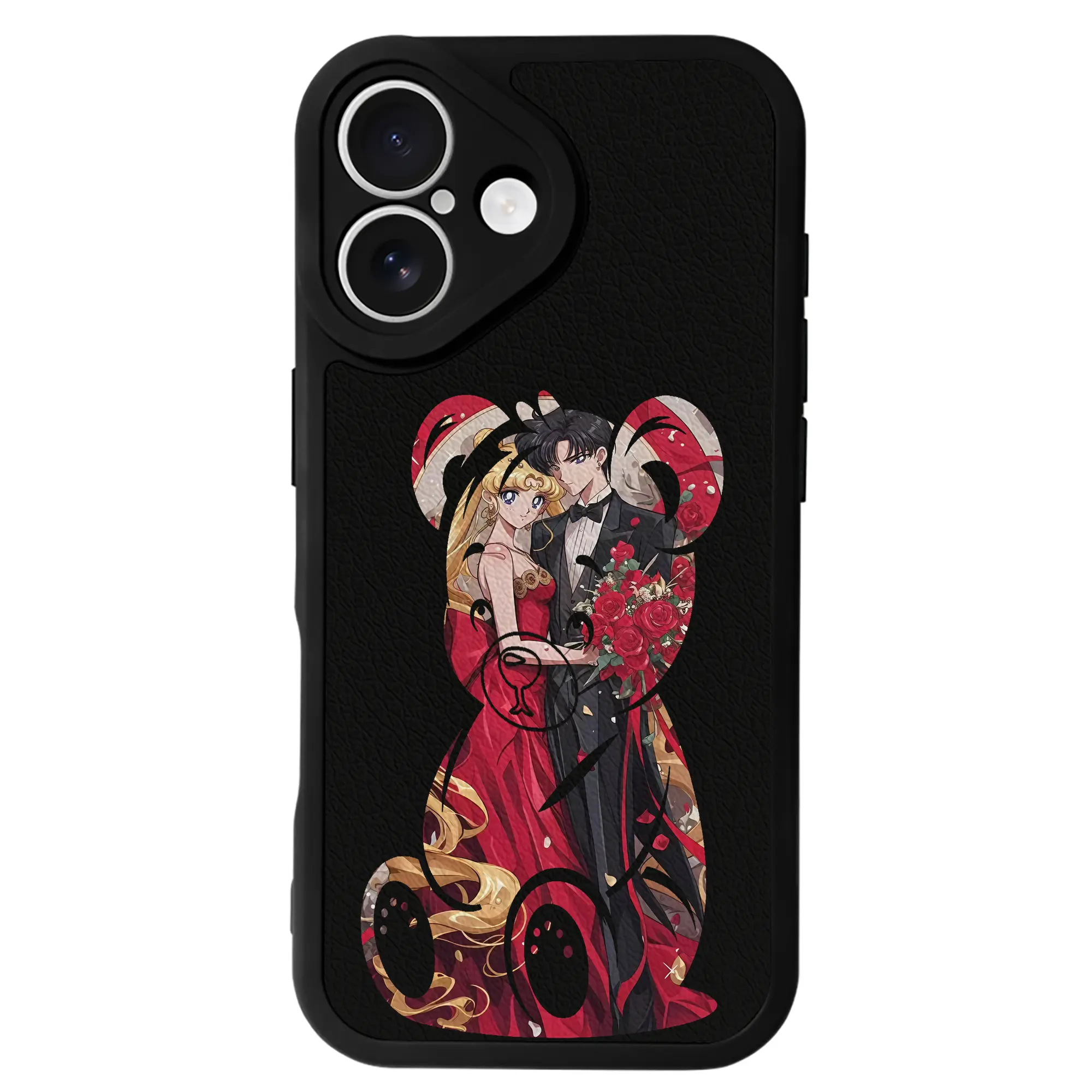 美少女戦士セーラームーン グッズ 月野 うさぎ - IPhone 16シリーズ対応 ・ シリコンスマホケース ・ レザー調 ・ 高精度フィット ・ 耐衝撃 ・ ワイヤレス充電対応 ・ 精密カット